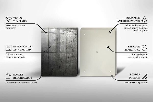 Protection plaque induction Texture métallique