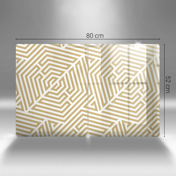 Cache plaque de cuisson Lignes géométriques