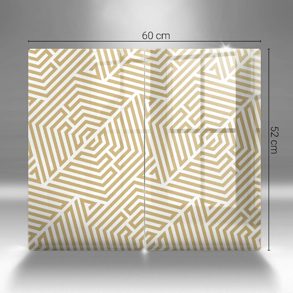 Cache plaque de cuisson Lignes géométriques