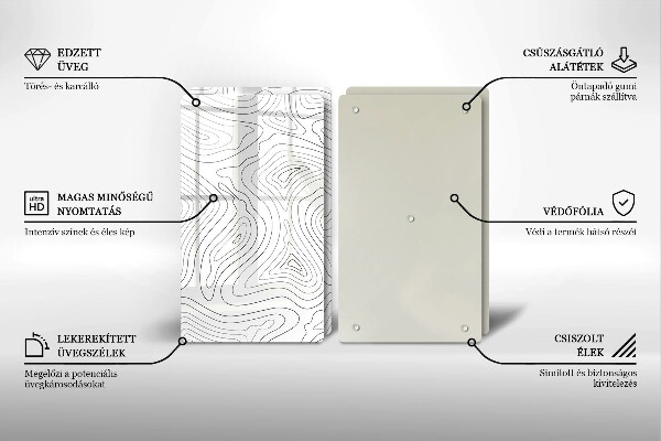 Cache plaque de cuisson Formes abstraites