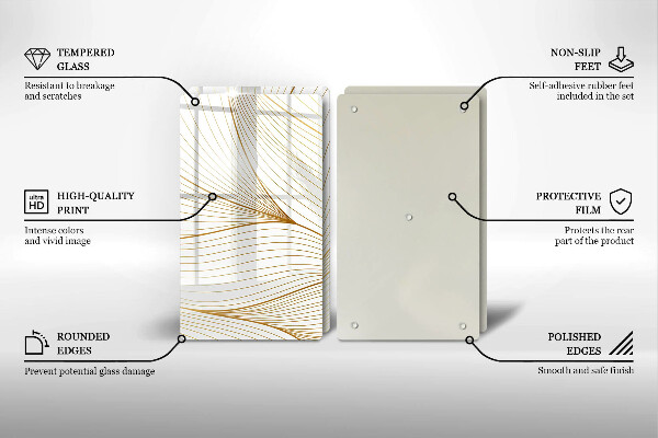 Cache plaque de cuisson Modèle de lignes modernes