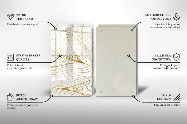 Cache plaque de cuisson Modèle de lignes modernes