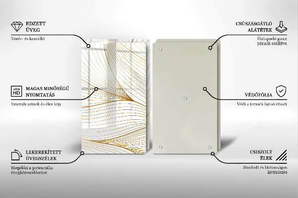 Cache plaque de cuisson Modèle de lignes modernes
