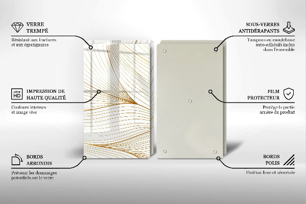 Cache plaque de cuisson Modèle de lignes modernes