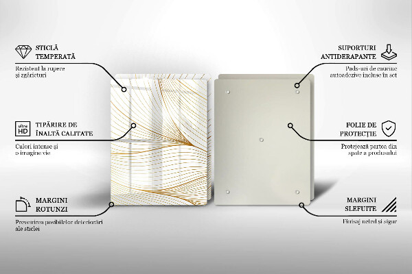 Cache plaque de cuisson Modèle de lignes modernes