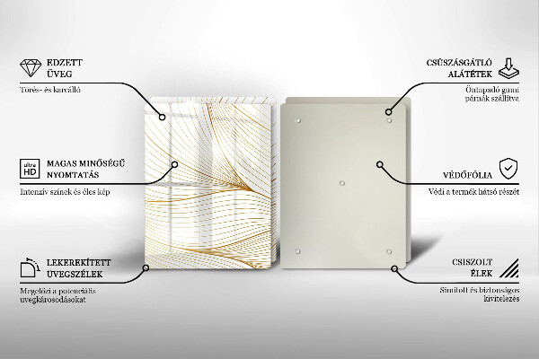 Cache plaque de cuisson Modèle de lignes modernes