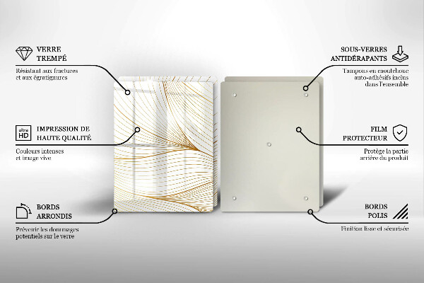 Cache plaque de cuisson Modèle de lignes modernes