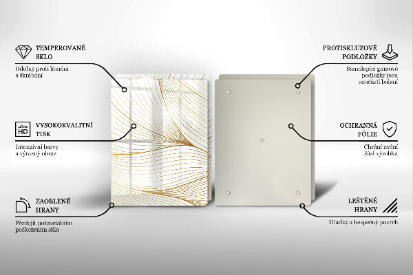 Cache plaque de cuisson Modèle de lignes modernes
