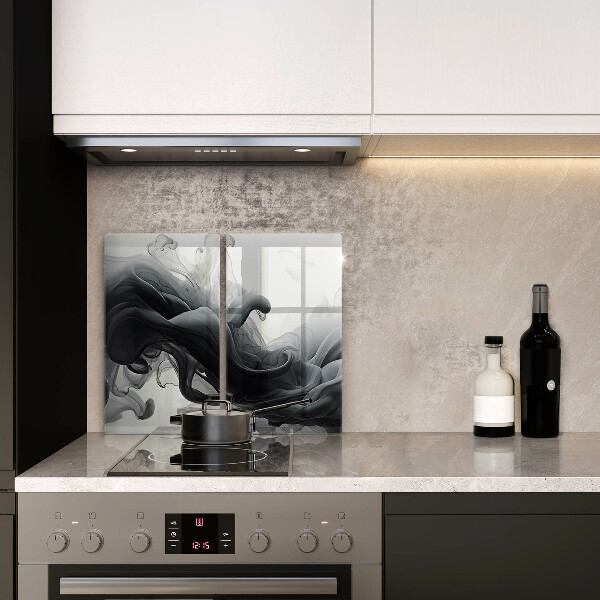 Cache plaque de cuisson Abstraction de fumée noire