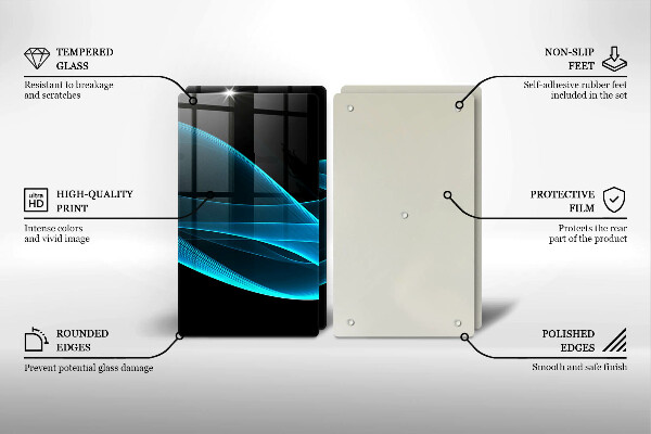 Protection plaque induction Abstraction bleue