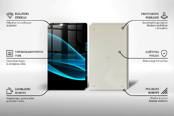 Protection plaque induction Abstraction bleue