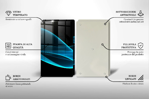 Protection plaque induction Abstraction bleue