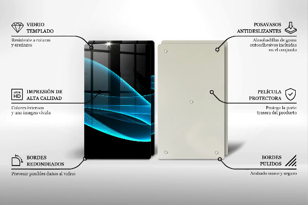 Protection plaque induction Abstraction bleue