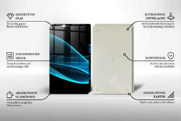 Protection plaque induction Abstraction bleue