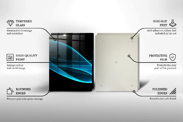 Protection plaque induction Abstraction bleue