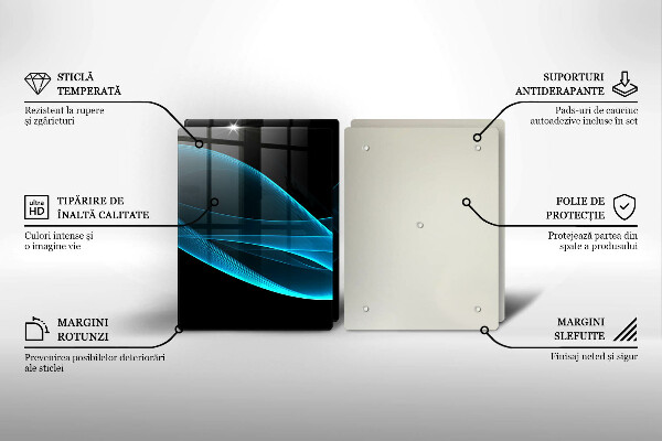 Protection plaque induction Abstraction bleue