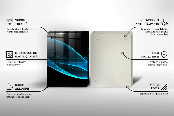 Protection plaque induction Abstraction bleue