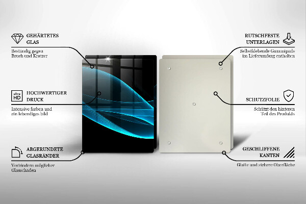 Protection plaque induction Abstraction bleue