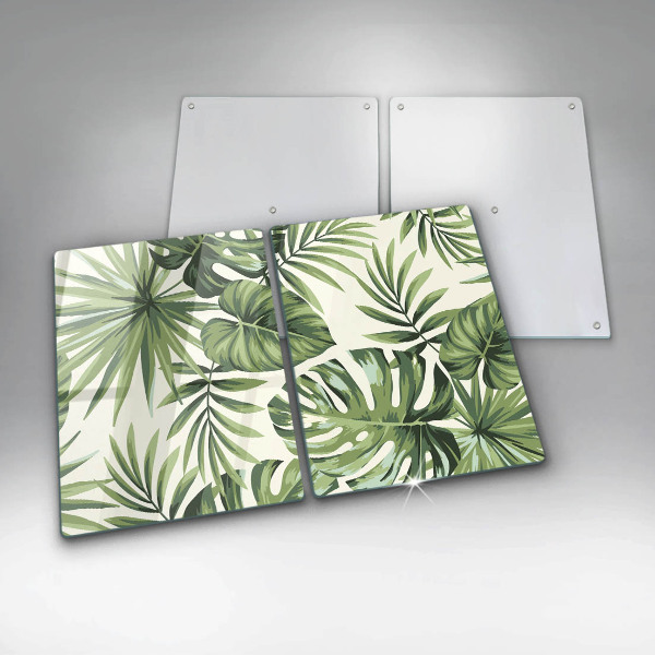 Protection plaque induction Illustration de feuilles de Monstera