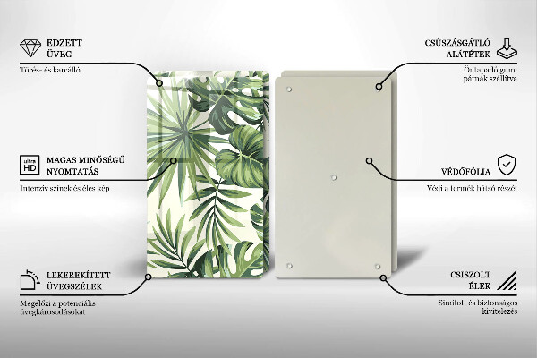 Protection plaque induction Illustration de feuilles de Monstera