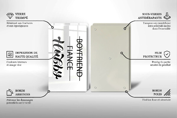 Protection plaque induction Inscription phrase motif