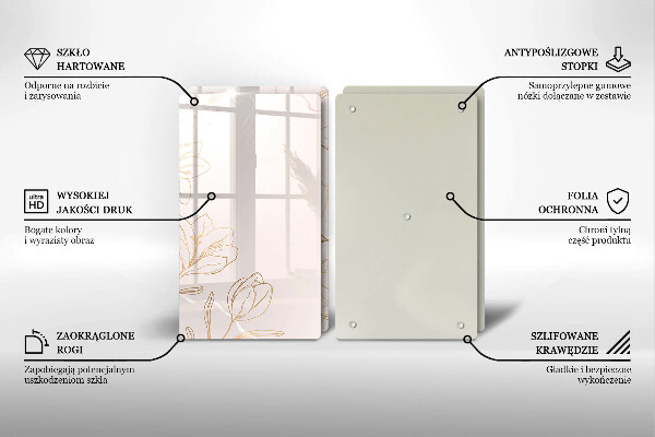 Cache plaque de cuisson Contours de fleurs