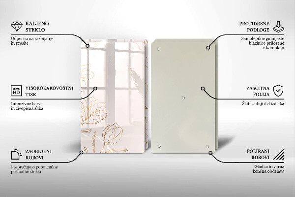 Cache plaque de cuisson Contours de fleurs