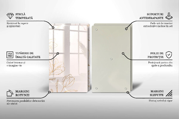 Cache plaque de cuisson Contours de fleurs