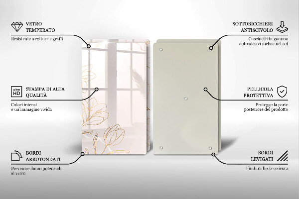 Cache plaque de cuisson Contours de fleurs