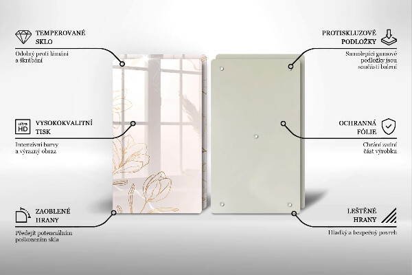 Cache plaque de cuisson Contours de fleurs