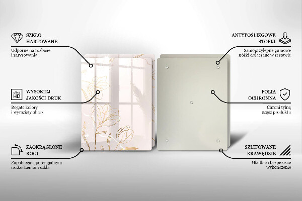 Cache plaque de cuisson Contours de fleurs