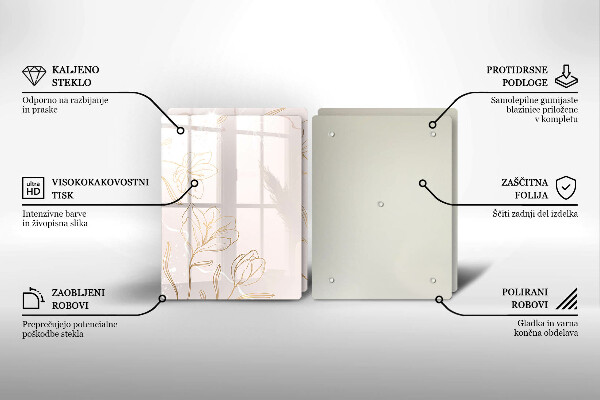 Cache plaque de cuisson Contours de fleurs