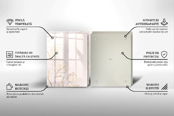 Cache plaque de cuisson Contours de fleurs