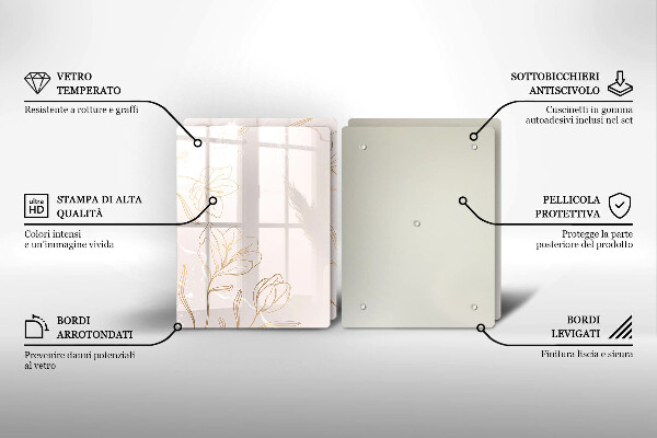Cache plaque de cuisson Contours de fleurs