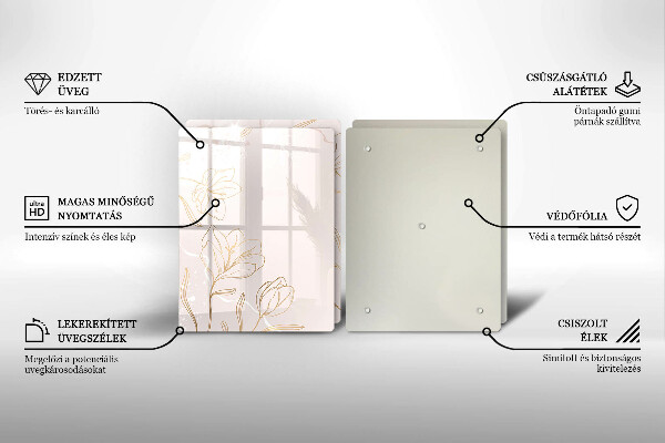 Cache plaque de cuisson Contours de fleurs