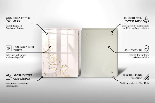 Cache plaque de cuisson Contours de fleurs