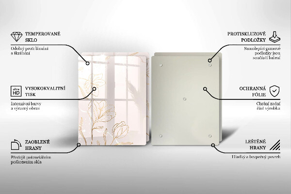 Cache plaque de cuisson Contours de fleurs