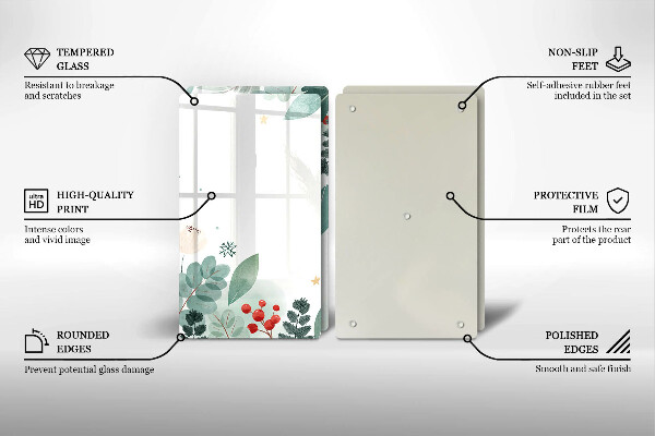 Cache plaque de cuisson Feuilles d'aquarelle