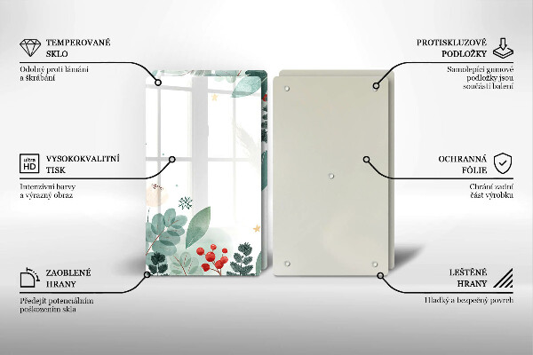 Cache plaque de cuisson Feuilles d'aquarelle