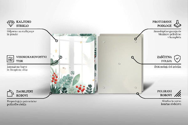 Cache plaque de cuisson Feuilles d'aquarelle