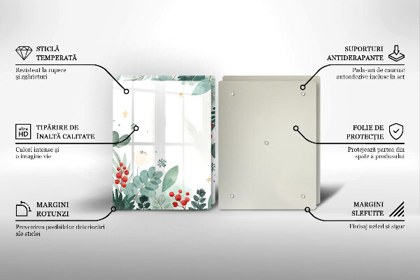 Cache plaque de cuisson Feuilles d'aquarelle