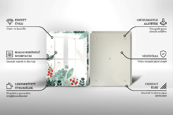 Cache plaque de cuisson Feuilles d'aquarelle