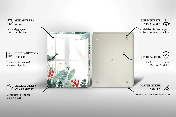 Cache plaque de cuisson Feuilles d'aquarelle