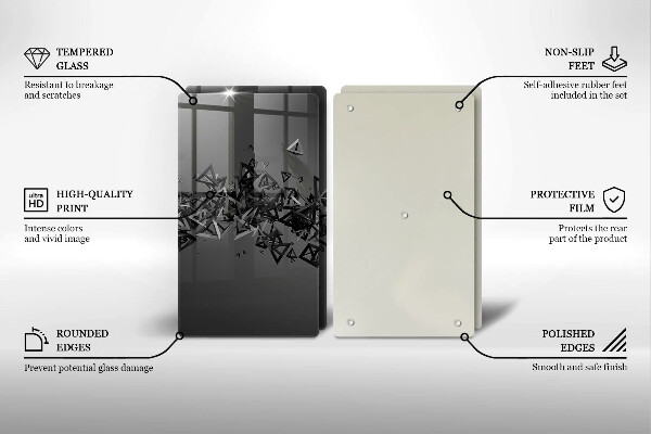 Cache plaque de cuisson Formes 3D abstraites