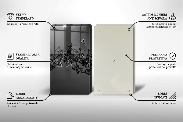 Cache plaque de cuisson Formes 3D abstraites