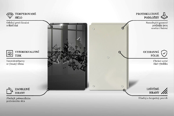 Cache plaque de cuisson Formes 3D abstraites