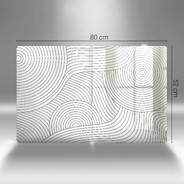 Cache plaque de cuisson Abstraction des lignes noires