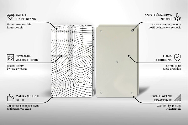 Cache plaque de cuisson Abstraction des lignes noires