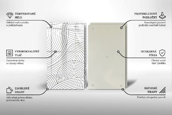 Cache plaque de cuisson Abstraction des lignes noires