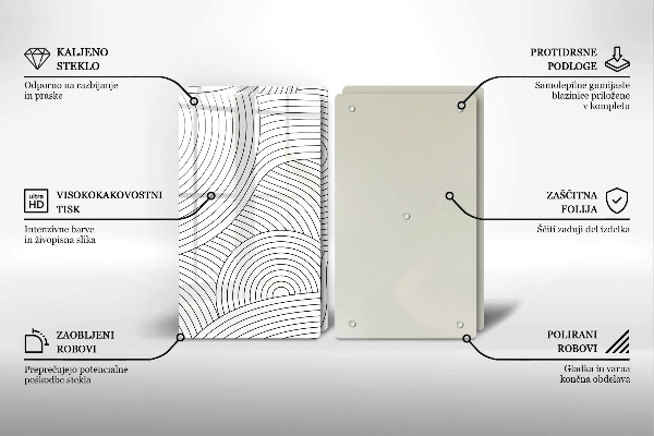 Cache plaque de cuisson Abstraction des lignes noires